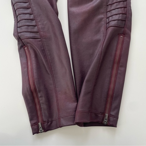 ATHLETA Delancey Gleam Moto Tight in Decadent Chocolate Deep Burgundy Size Large - Picture 6 of 11